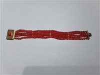 Bracciale Soprana Gioielleria Donna in Oro giallo Corallo CORALLI 4 FILI CASSETTA - CORALLI 4 FILI CASSETTA